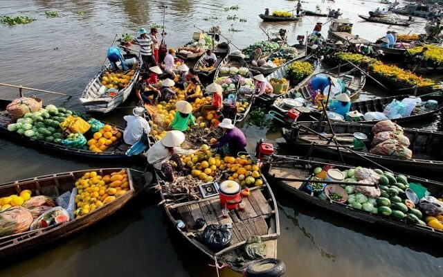Floating Market in Mekong