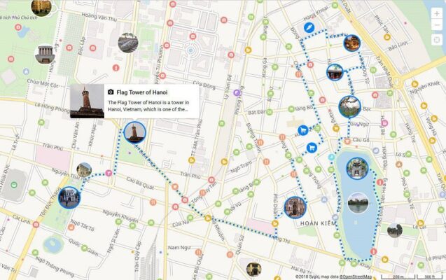 Hanoi Walking Tour Map